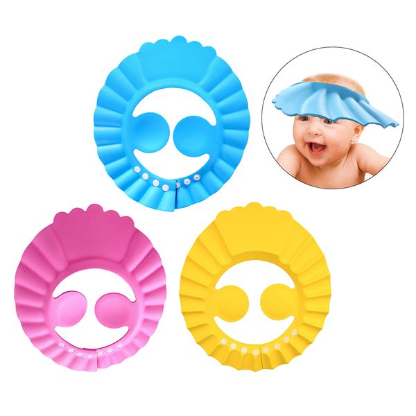 

3x lightweight waterproof baby bath cap for children shower caps accessories