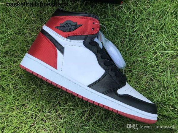 

basketball shoes 1 new high og 1s red satin black toe men trainers women sports sneakers