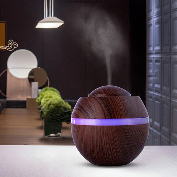 

manufacturer direct sales creative wood aromatherapy humidifier usb color night lamp mini air purification humidifier