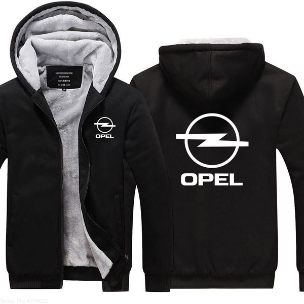 

men winter male zipper plus size opel sweatshirt thicken fashion coats large size male casual jackets, Black