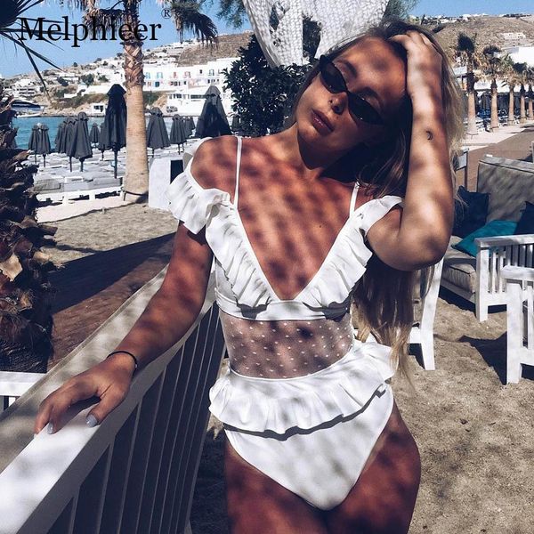 

beach wear white push up bikini monokini female ruffle body swimwear women mesh bathing suit green one piece swimsuit, White;black