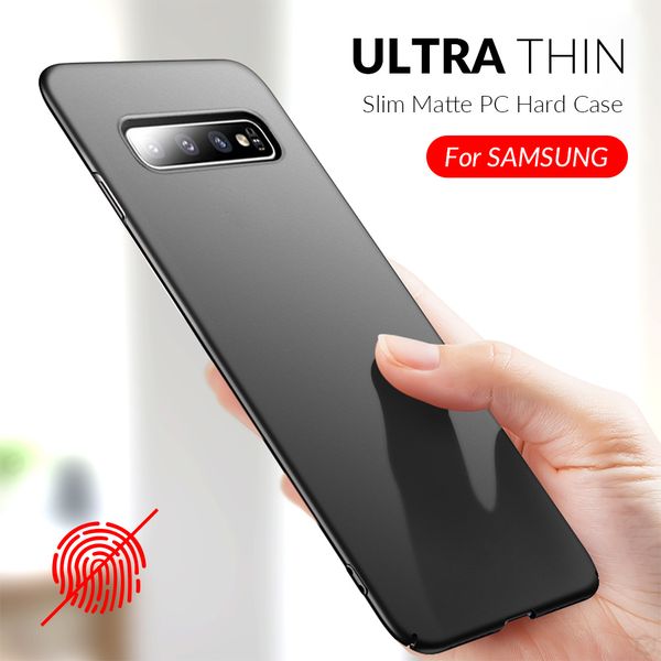 

matte pc hard phone case for samsung galaxy s10 s9 s8 plus anti-fingerprint shockproof protective case for samsung note 8 9 10