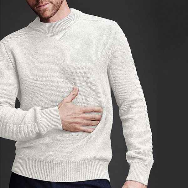 

19fw простой сплошной цвет свитера гусь мужчины женщины осень зима пуловер вязание свитер мода улица свитер верхняя одежда hfymmy042, White;black