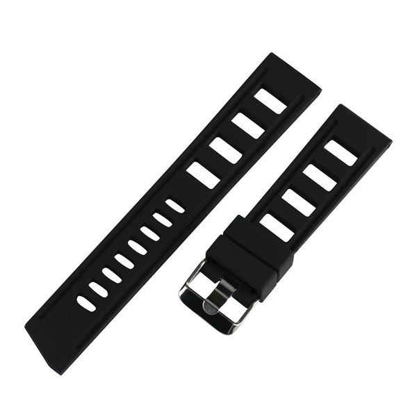 

watch accessory blue/black/orange 20mm/22mm silicone watches band rubber wristband bracelet replacement waterproof diver strap spring bars, Black;brown