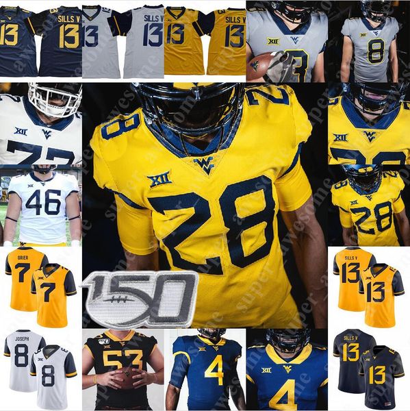 

West Virginia Mountaineers Jersey David Saunders Will Clarke Willie Drewrey Rasheed Marshall Jake Kelchner Shawn Foreman Steve Newberry