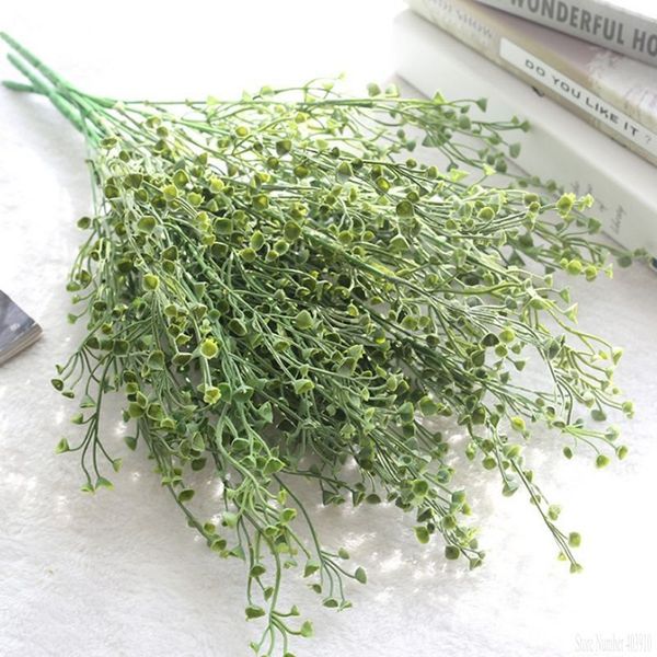 

1 pcs real touch plastic grass green plant artificial calla plants simulation leaves fake grass for home decoration flowers