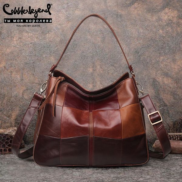 

cobbler legend brand genuine leather women bucket bag style pocket casual handbag shoulder crossbody large capacity purse 2019 t200102