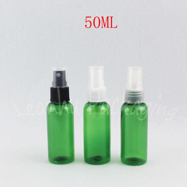 

50ml green round shoulder plastic bottle , 50cc toner / water sub-bottling , empty cosmetic container (50 pc/lot