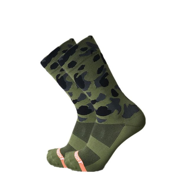 

new arrival olive green camouflage outdoor riding cycling sports socks professional bike sock, Black