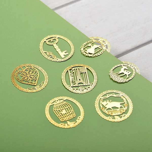 

jamie notes cartoon round animal metal bookmark office school stationery accessories creative cute clips bookmarks paper clip