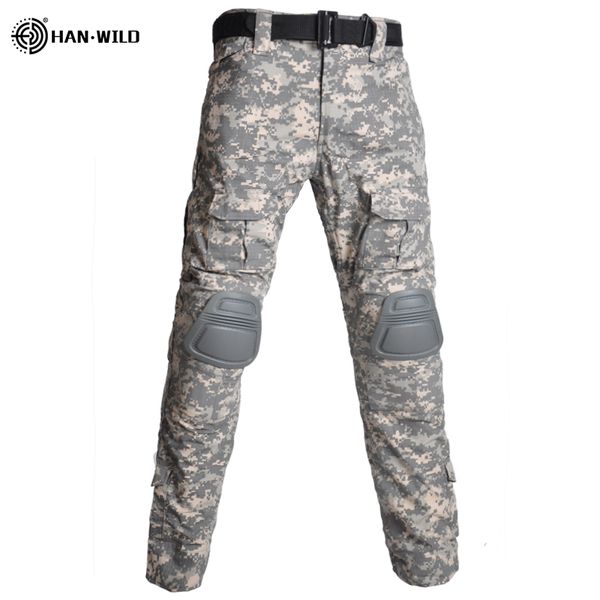 

tactical pants cargo pants with knee pad men hiking pant swat army clothes field combat trouser, Black;green