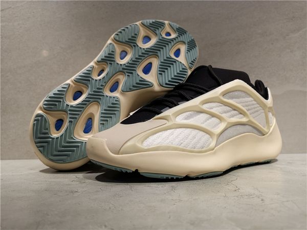 

700 men women running shoes v3 runner azael white skeleton glows in the dark kanye mens trainer fashion sports sneakers size12