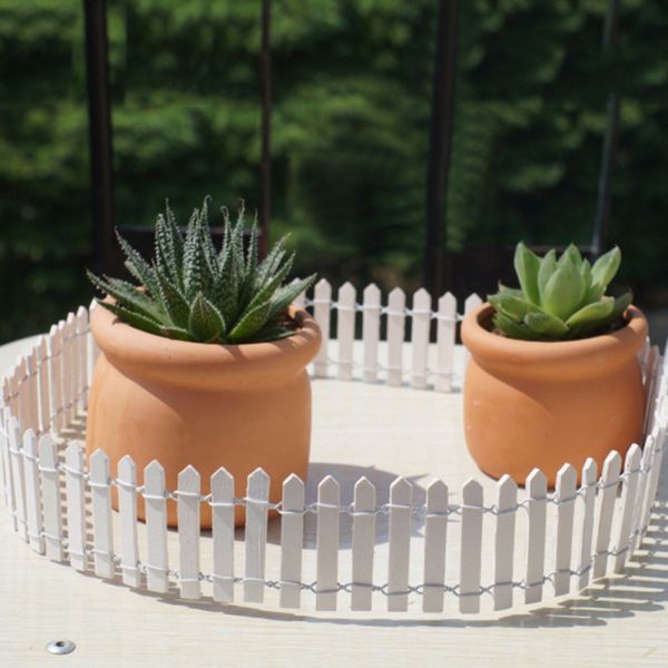 

10pcs succulents moss micro landscape decoration small wood fence meaty moss random color fence miniature fairy garden supplies
