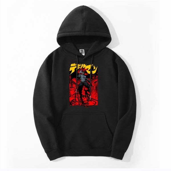 

japan anime debiruman men hoodies 2020 spring autumn streetwear devilman crybaby japanese sweatshirts hoodie harajuku male, Black