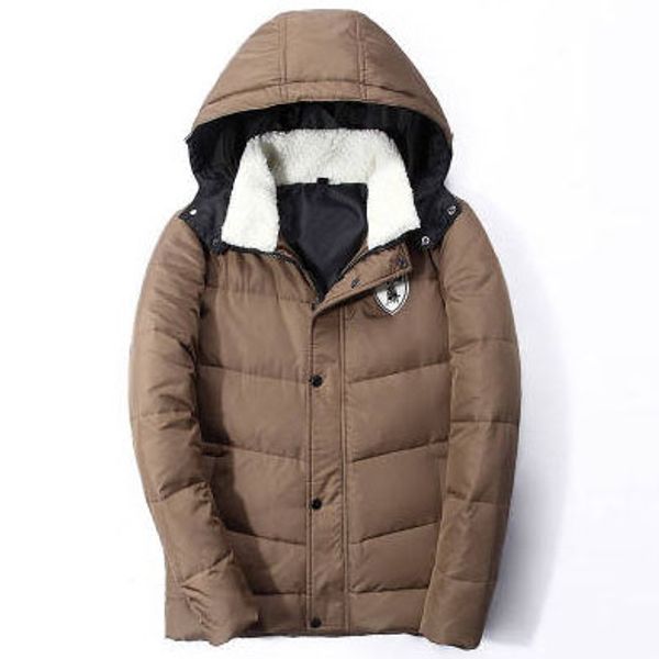 

mens designer thick jackets luxury solid color mens down coat fashion womens embroidery badge winter clothes 4 colors size m-3xl, Black
