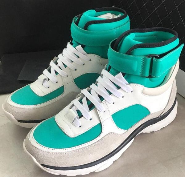 

2019 new personality and fashion famous shoes genuine leather flats designer sneakers men women classic casual shoes high-sneakers, Black