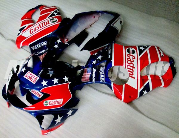 

4 подарки новый abs мотоцикл обтекатели комплект подходит для honda cbr600 f4 1999 2000 99 00 набора тела fs пользовательские красный синий