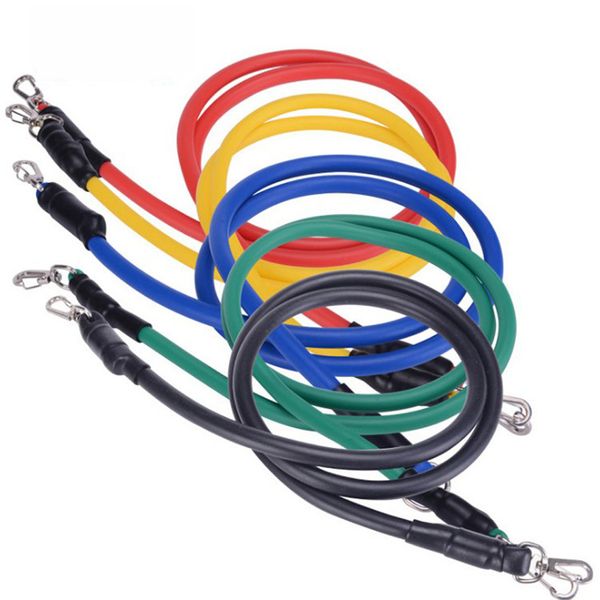 

11pcs yoga resistance band set tpe zinc alloy buckle elastic pull bands rope exercise fitness strap for door training equipment accessories