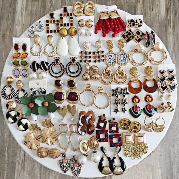 

flatfoosie fashion za dangle earrings for women good quality jewelry crystal vintage wedding party long drop earring wholesale, Silver