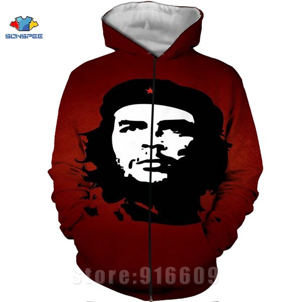 

winter coat 3d print che guevara jacket men sweatshirts women fashion hoodies mens pocket sweatshirt harajuku hoodie pullovers, Black