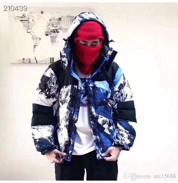 

зимняя дизайнерская мужская северная снежная гора пуховик мужской супр совместное имя звезда с приливом бренд открытый пара короткая куртка, Black