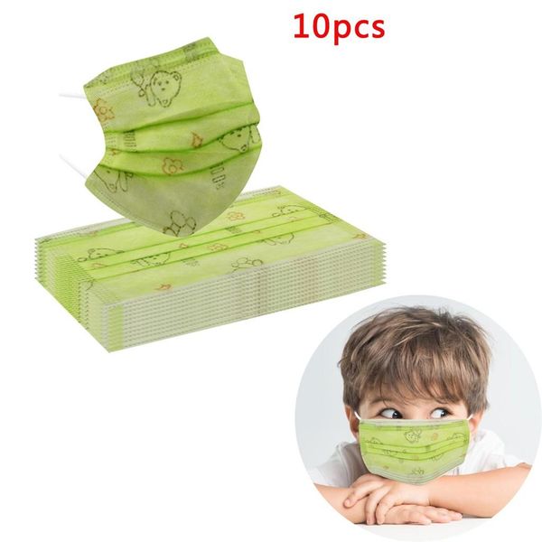 

1/10 pcs disposable face maskswashable and reusable fashion kids maske for germ protection cute cartoon print breathable maske eedit, Silver