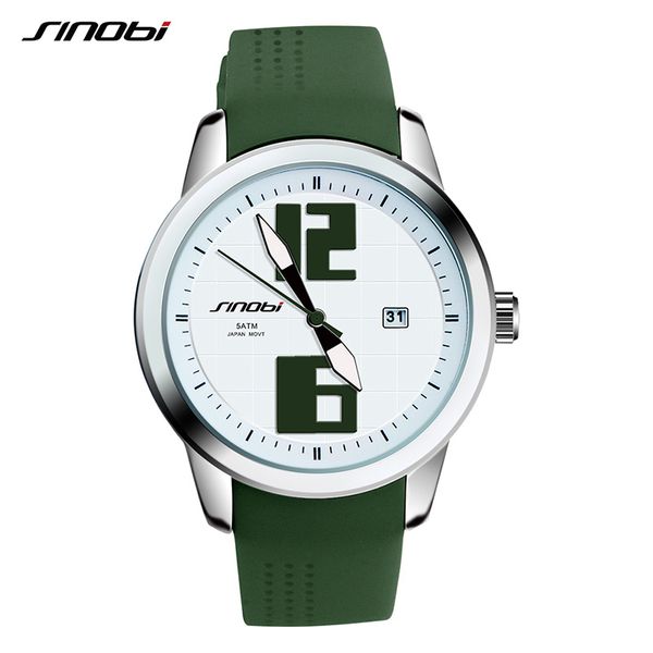 

sinobi women's quartz watch fashion sport watch waterproof silicone casual colorful style dress calendar saat wristwatch women, Slivery;brown