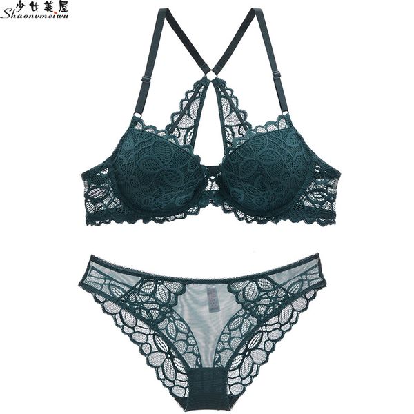 

shaonvmeiwu передняя кнопка назад бюстгальтера сексуальный топ кружева белье тонкий нижний толстый небольшой груди собрались бюстгальтер лед, Red;black