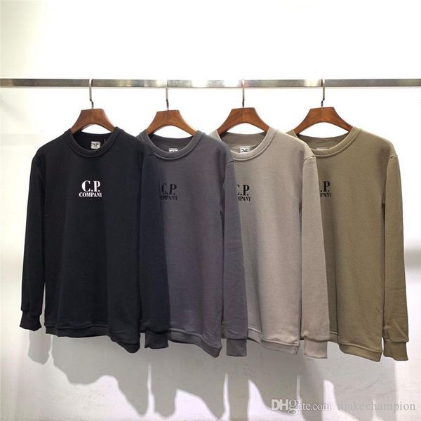 

cp company mens конструктора толстовки пуловер шеи экипажа с длинным рукавом толстовка пары street style женский одежда новое прибытие, Black