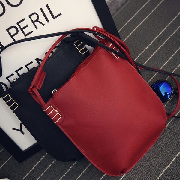 

bucket shoulder bag korean women's pu leather bag shoulder new portable