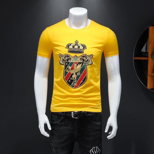 

2020 new cotton o-neck short sleeve t-shirt brand men t-shirts casual style for sport mens luxury designer t shirts, White;black