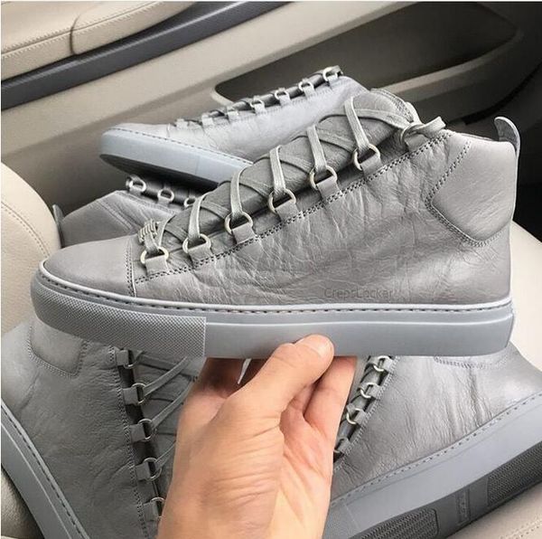 

whoelsae brand black calfkin arena sneaker shoes men,women leather casual walking shoes kayne west trainers brand walking flat38-46