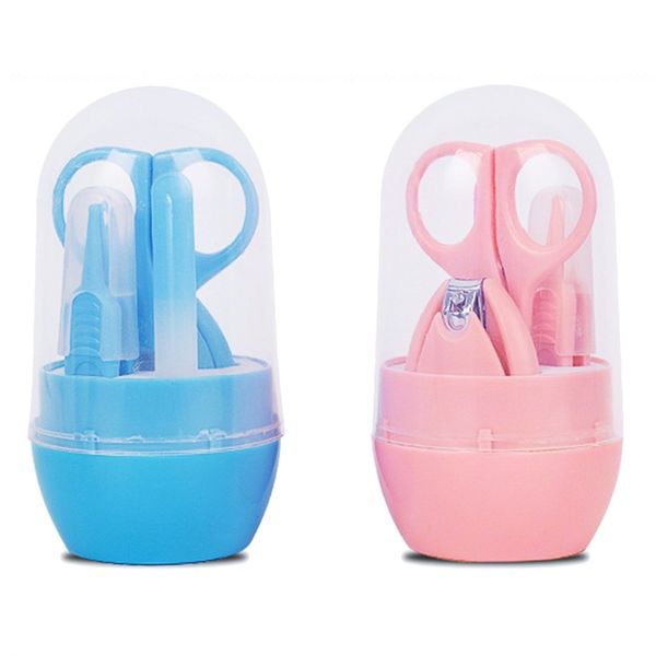 

4pcs baby nail scissors set lovely nail clippers trimmer newborn baby safety scissors nail art tool care suit baby care sale