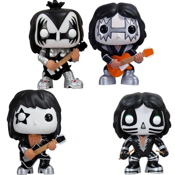 

2020 new arrival funko pop kiss the demon #04 the catman#07 the spaceman #05 starchild#06 action figure toys pvc collection toy