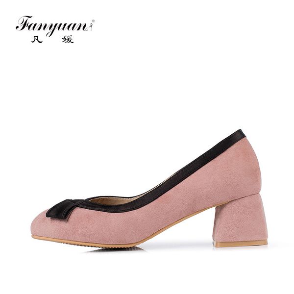 

fanyuan fashion mixed colors butterfly-knot high heels elegant pointed toe casual shoes spring slip-on shallow pumps women shoes, Black