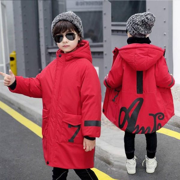 

baby boys parka cold winter jackets for 4-13 boys coats kids warm hooded outerwear coat for kids clothes children warm parkas, Blue;gray