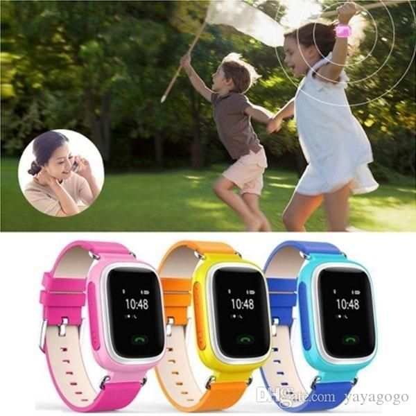 

3 colors new fashion children kids security gps tracker smart watch kids sos outdoor emergency for iphone&android smartwatch waterproof blue