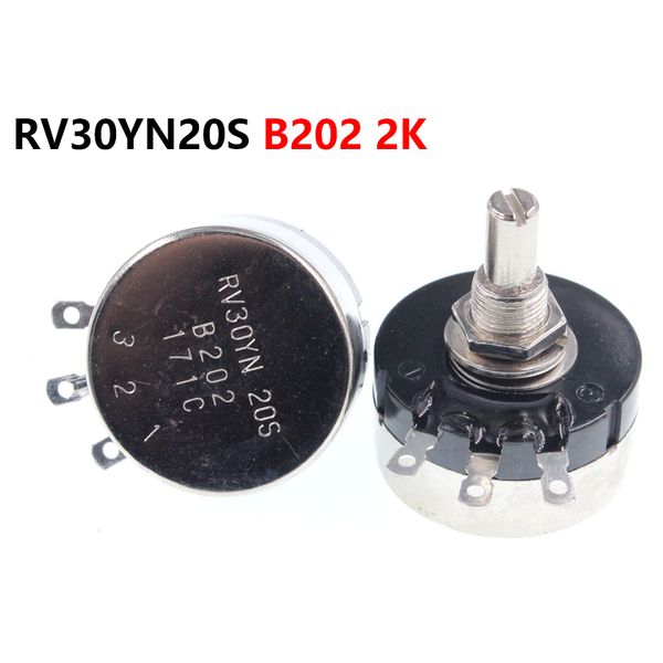 

single turn carbon film potentiometer rv30yn20s b202 2k 3w adjustable resistor