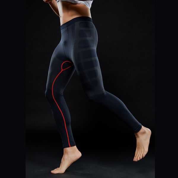 

eshines fashion new men's comfortable breathable and quick-drying running compression pants tight-fitting sweatpants price, Black;blue