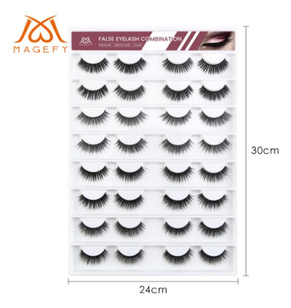 

2019 16 pairs chemical fiber false eyelashes soft and long thick natural curling eyelashes popular false lashes makeup 4 types ing