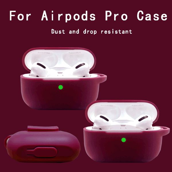 

silicone earphone case for airpods pro luxury solid color dust-proof anti-fall protector soft tpu cover for airpods 3 wireless headphone