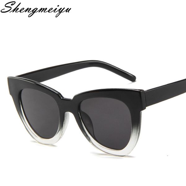 

new fashion cat eye women sunglasses brand designer retro sunglass man vintage female eyewear uv400 classic sun glasses shades, White;black