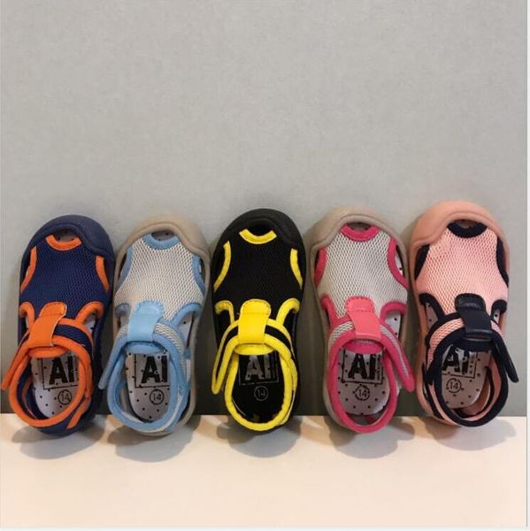 

baby first walkers kids summer net surface breathable sandals boys girls waterproof beach shoes toddler soft bottom sandals byp608