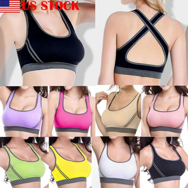 

New Sexy Women Bra Panty Sets Vest Tanks Shorts Plus Size High Impact No-Bounce Full Coverage Wire Free Sports Bra Set