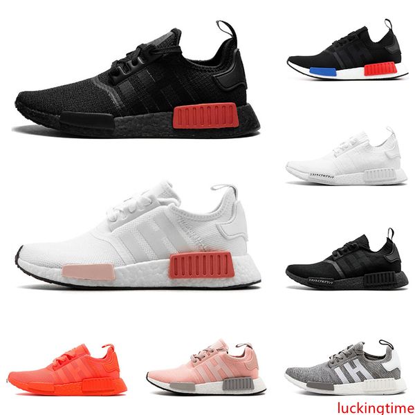 

triple black nmd r1 men women running shoes white solar red marble cool grey thunder og oreo mens trainer runner outdoor sports sneakers