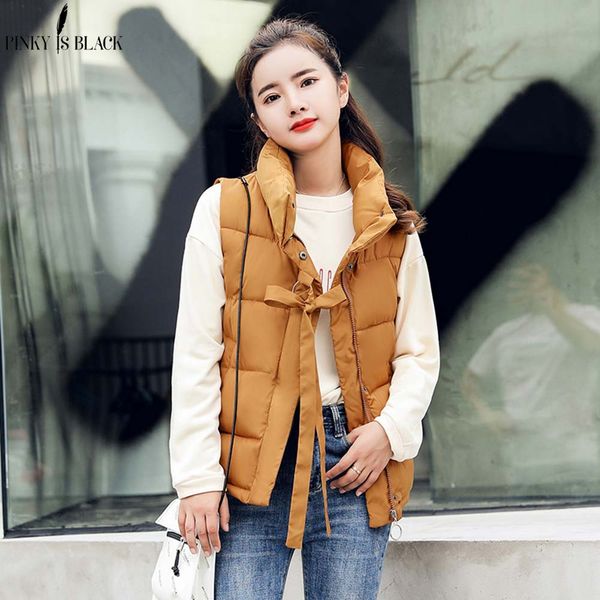 

pinkyisblack autumn and winter women vest 2019 new fashion long ladies vest coat thickening warm women slim jacket female, Black;white