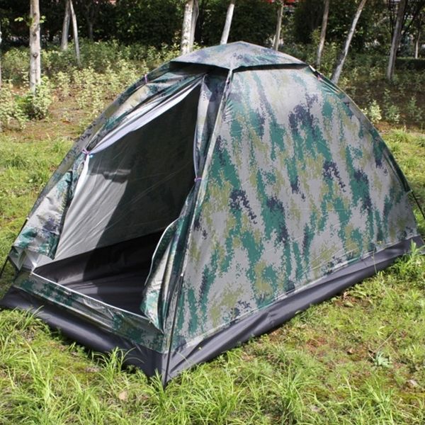 

outdoor camouflage tent beach tent camping tent for 1 person single layer polyester fabric waterproof tents carry bag tents and shelters