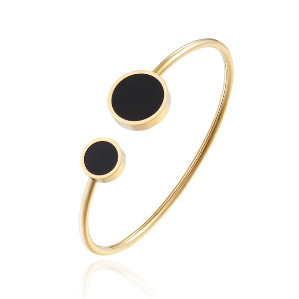 

New fashion brand 2019 luxury simple Titanium steel open bracelet circular women charm lover bracelet jewelry