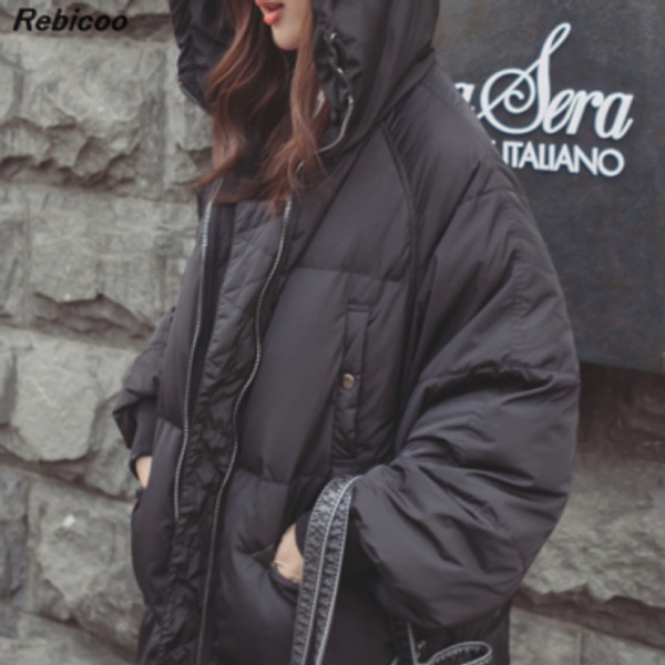

women's down & parkas 2021 casual black plus size korean fashion female outwear thick warm parka oversize winter coat women retro with