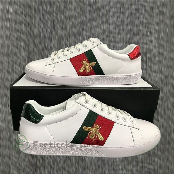 

2020 женская обувь ace bee luxury дизайнерские кроссовки star snake green red stripe вскользь кожаные ботинки для мужчин женщины платье парт